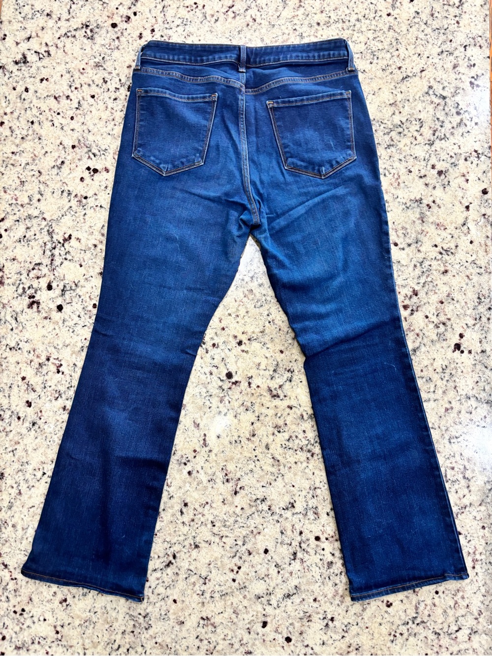 Old Navy Dark Blue Short Boot Cut Jeans - Size 12 - Picture 2 of 4